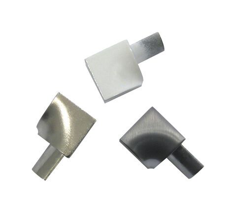 BLANKE VIERTELKREISPROFIL, Außenecke, Aluminium, eloxiert