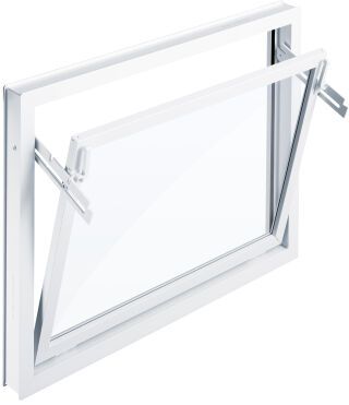 MEALON Kunststoff-Fenster Kipp mit Einfachglas