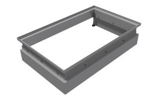 MEASTAHLFLEX Beton-Lichtschacht Stahlaufsatz 3-seitig