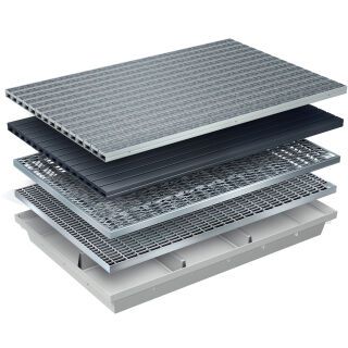 MEARIN Fußabstreiferkasten Ripsauflage