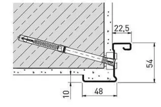 Eckzarge für 42er Türen, Dübelmontage (Mauerwerk/Beton)