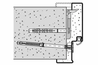 Dübel- und Klappankermontage (Sichtmauerwerk/Porenbeton)