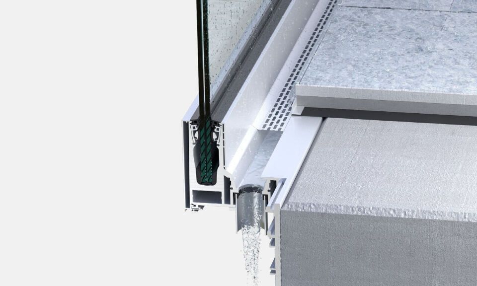 Glassline BALARDO aqua control Glasgeländer mit Entwässerung