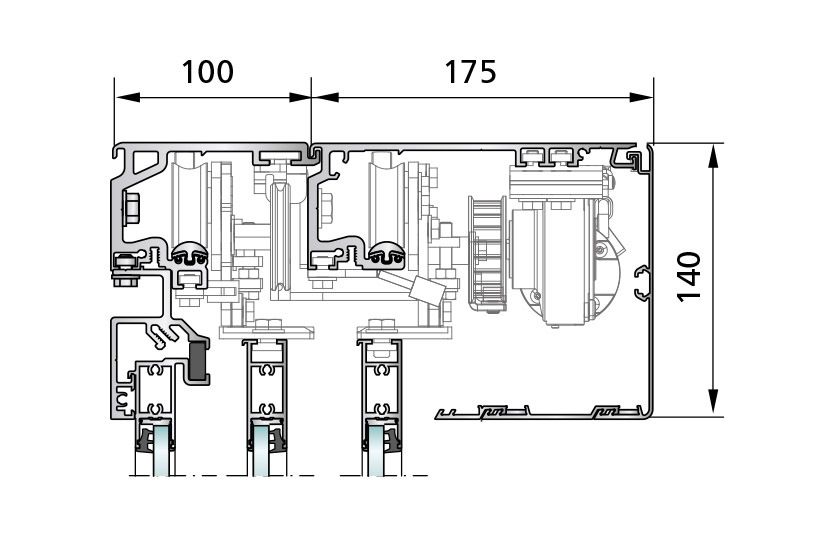 Automatischer Schiebetürantrieb SL 35