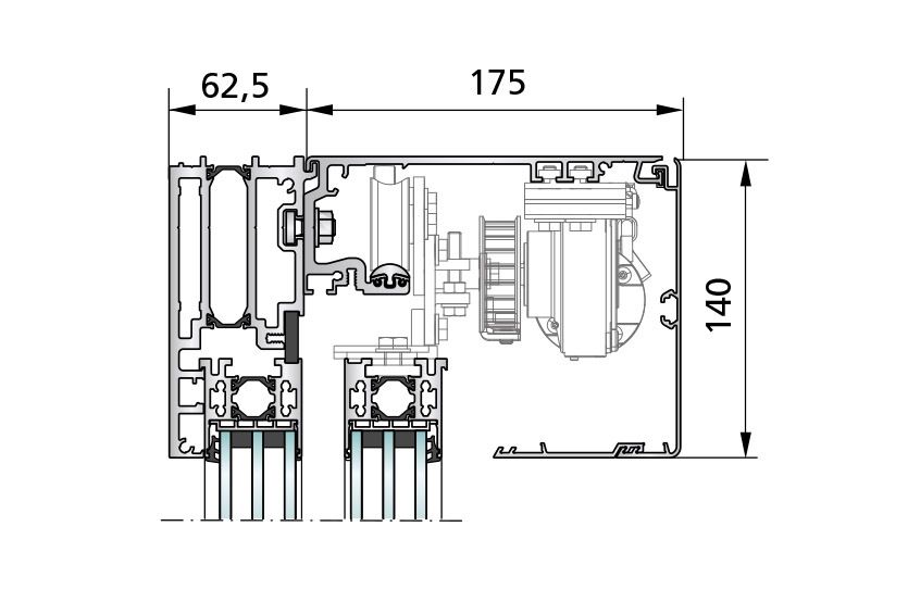 Automatischer Schiebetürantrieb SL 35