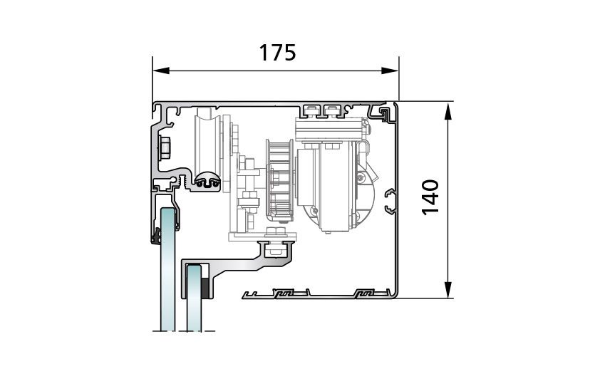 Automatischer Schiebetürantrieb SL 35