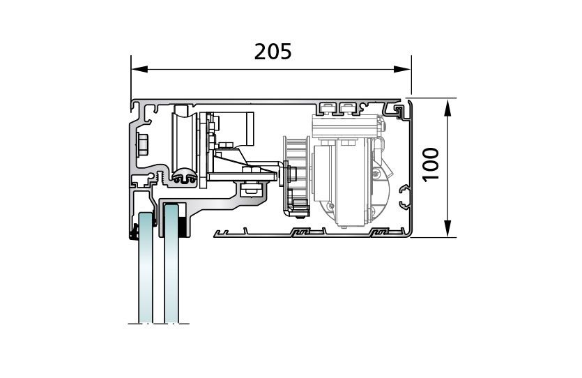 Automatischer Schiebetürantrieb SL 35