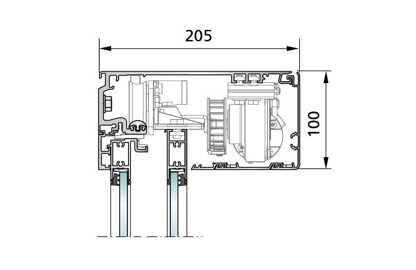 Automatischer Schiebetürantrieb SL 35