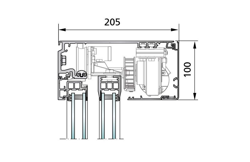 Automatischer Schiebetürantrieb SL 35