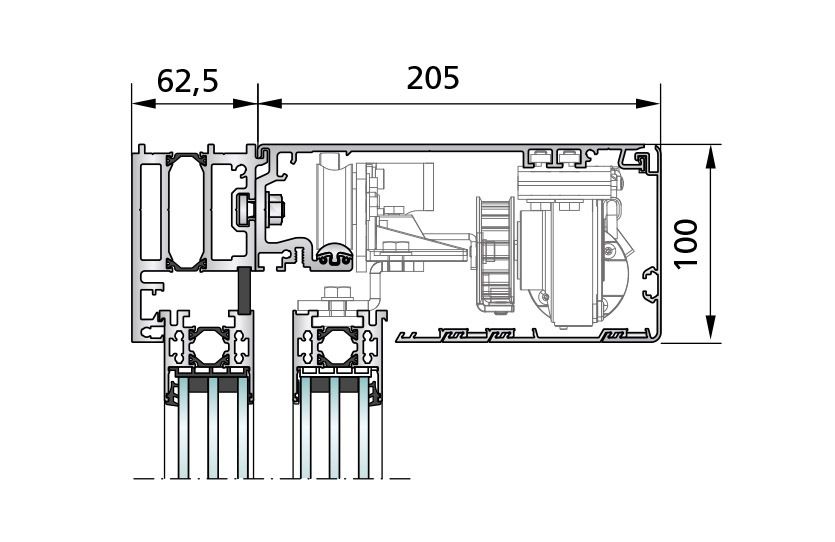 Automatischer Schiebetürantrieb SL 35