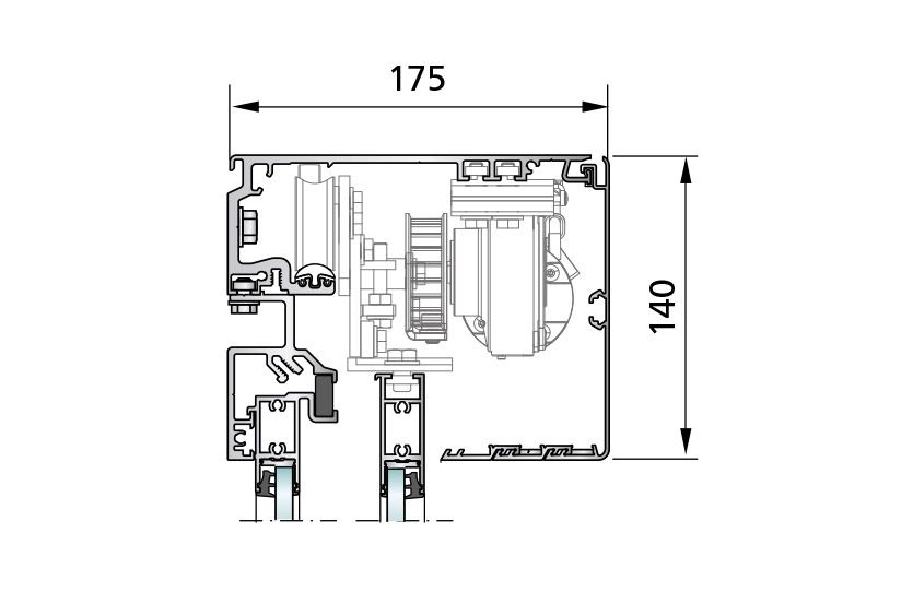 Automatischer Schiebetürantrieb SL 35