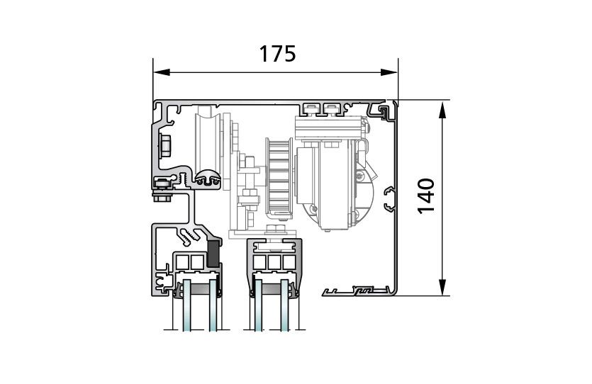 Automatischer Schiebetürantrieb SL 35