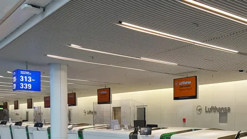 Check-in Bereiche im Terminal 1, Flughafen Frankfurt/Main. Foto: LMT