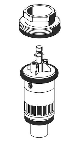 SCHELL Kartusche, komplett, Für Urinal-Druckspüler SCHELLOMAT EDITION