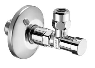 SCHELL Eckventil mit Regulierfunktion und gesicherter Betätigung, DN 15 G 1/2 AG, Ø 10 mm (DN 10 G 3/8 AG), chrom