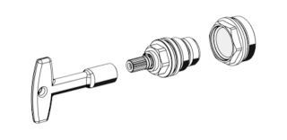 SCHELL Oberteil mit Steckschlüssel, chrom