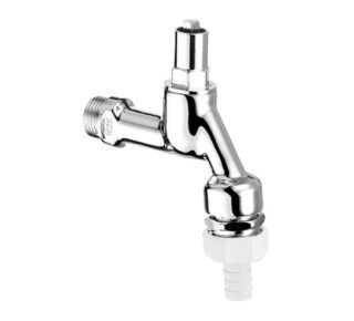 SCHELL Auslaufventil, RFV, RB, Steckschlüsselaufnahme 4-kant SW 6, DN 15 G 1/2 AG, Schlauchverschraubung Ø 14,5 mm (DN 20 G 3/4 AG), chrom