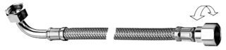 SCHELL Schlauch Clean-Flex S, flexibel, 300 mm, Winkel mit Überwurfmutter G 3/8 IG und vormontierter Dichtung, Überwurfmutter G 3/8 IG mit vormontierter Dichtung