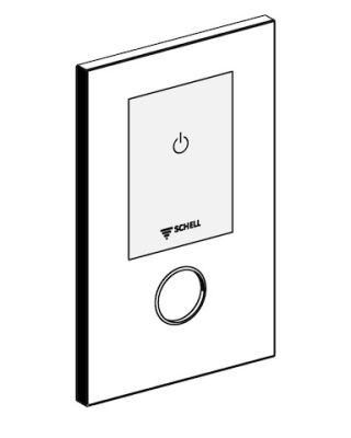 SCHELL Frontplatte LINUS D-E-T, chrom