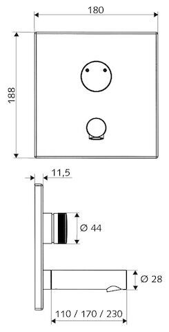 SCHELL LINUS Unterputz-Waschtisch-Armatur