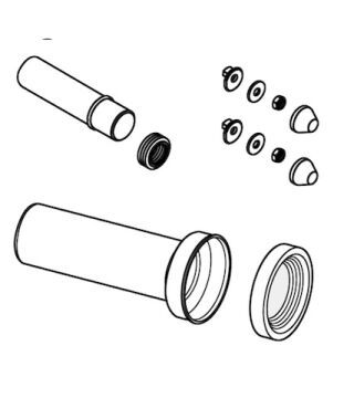 SCHELL Verbindungsrohr 45/90 mm, Für MONTUS Spülkasten 12 cm
