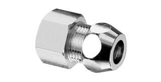 SCHELL Gerade Verschraubung mit Innengewinde, DN 10 G 3/8 IG, Ø 10 mm (DN 10 G 3/8 AG), chrom