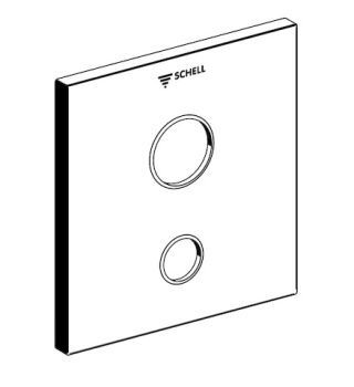 SCHELL Frontplatte LINUS W-SC-M / W-SC-V, Edelstahl gebürstet