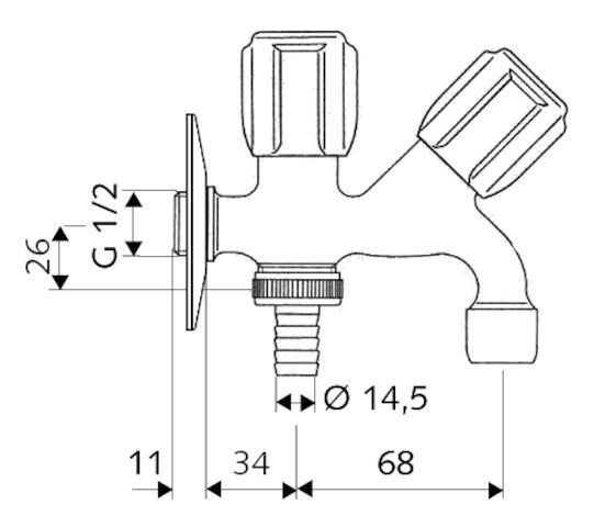 SCHELL COMFORT Auslaufventil
