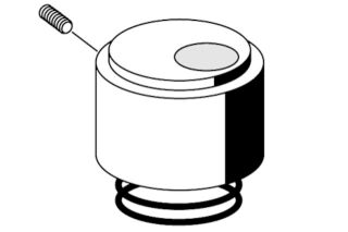 SCHELL Betätigungshaube für SCHELLOMAT EDITION ECO, Mit Druckfeder. Für Druckspüler mit Kartusche bis 2008, chrom