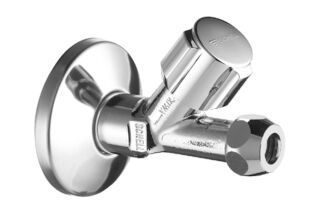 SCHELL Schrägsitzventil COMFORT, COMFORT-Griff, Schubrosette Ø 54 mm, DN 15 G 1/2 AG, Ø 10 mm (DN 10 G 3/8 AG), chrom