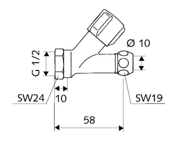 SCHELL COMFORT Schrägsitzventil