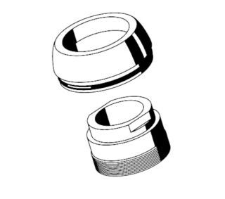 SCHELL Kappe und Einschraubstück, chrom