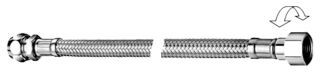 SCHELL Schlauch Clean-Flex S, flexibel, 500 mm, Zugfeste Messing-Konus-Quetschverschraubung Ø 8 mm (DN 10 G 3/8 AG), Überwurfmutter G 3/8 IG mit vormontierter Dichtung