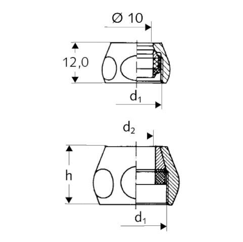 SCHELL Quetschverschraubung - Komplett, Ø 12, DN 10 G 3/8 IG, chrom