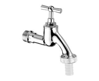 SCHELL Auslaufventil, DN 15 G 1/2 AG, Schlauchverschraubung Ø 14,5 mm (DN 20 G 3/4 AG), chrom