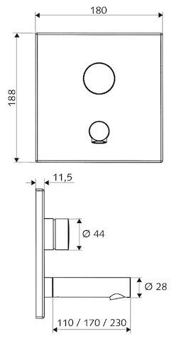 SCHELL LINUS Unterputz-Waschtisch-Armatur