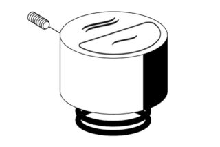 SCHELL Betätigungshaube für SCHELLOMAT EDITION ECO, Mit Druckfeder. Für Druckspüler mit Kartusche ab 2009, chrom