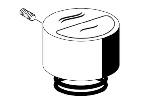 SCHELL Betätigungshaube für SCHELLOMAT EDITION ECO, Mit Druckfeder. Für Druckspüler mit Kartusche ab 2009, chrom