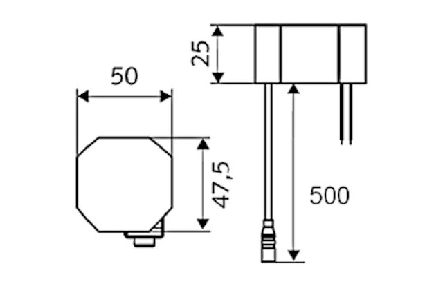 SCHELL Waschtisch-Armatur CELIS E, Elektronisch, HD-M - Hochdruck Mischwasser, Infrarot, Unterputznetzteil 9 VDC, 100 - 240 VAC, 50 - 60 Hz, 2x G 3/8 IG, chrom