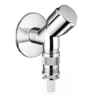 SCHELL Geräteschrägsitzventil COMFORT, RFV, Wasserstopp, DN 15 G 1/2 AG, Schlauchverschraubung Ø 14,5 mm (DN 20 G 3/4 AG), chrom