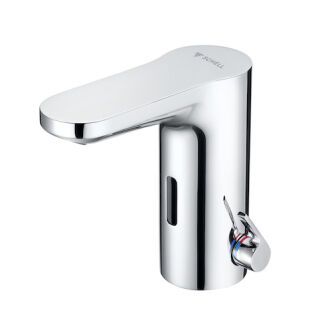 SCHELL Waschtisch-Armatur CELIS E, Elektronisch², HD-M - Hochdruck Mischwasser, Time-of-Flight-Sensor-Einlocharmatur, 2x G 3/8 IG, chrom