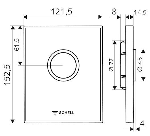 SCHELL AMBITION Urinal-Betätigungsplatte