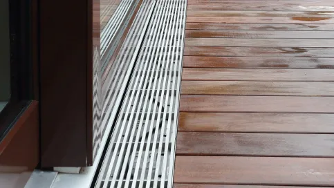 MONSUN® DRAINTEC Entwässerungsrinne mit Edelstahl-Linearrost 7 mm