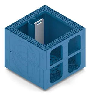 RAUSIKKO C3 Typ X Systemschacht mit integrierter Lochdrossel