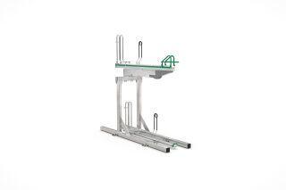 Doppelstockparker BikeHub Premium 1/02 mit 2 Einstellplätzen einseitig