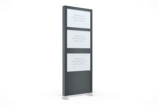 Werbepylon BigSign S mit 3 Werbeflächen