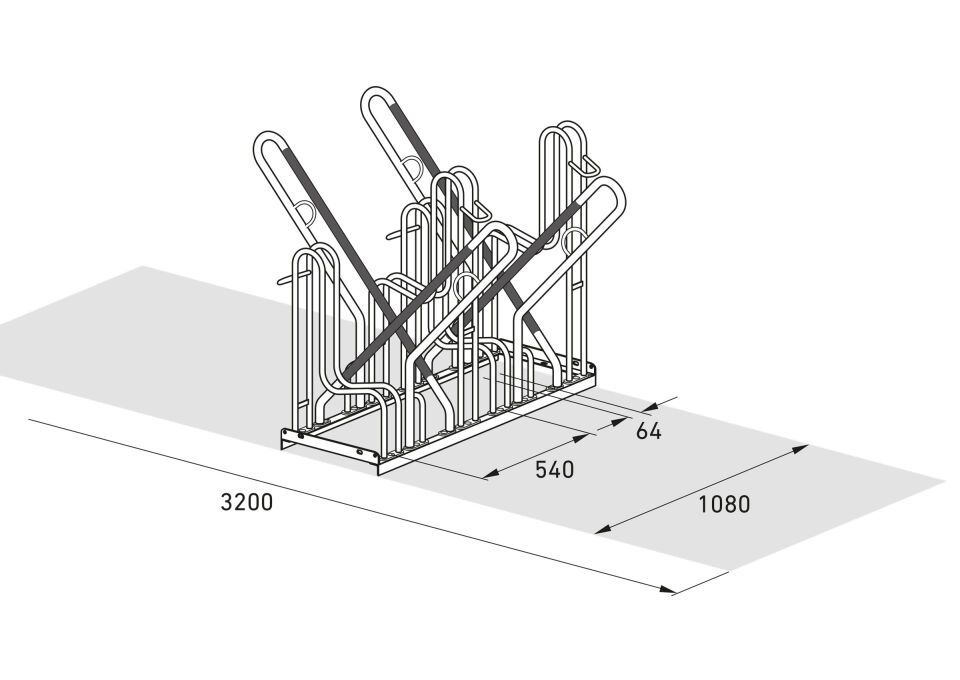 Fahrradparksystem Anlehnparker 4700 XBF