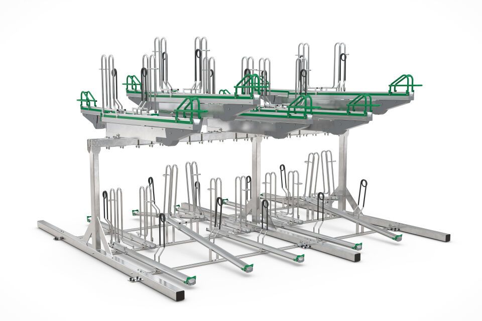 Fahrradparksystem Doppelstockparker BikeHub Premium