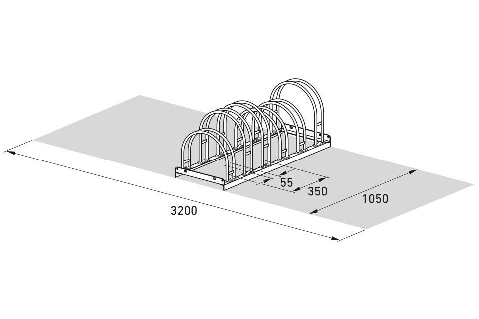 Fahrradparksystem Bogenparker 5000
