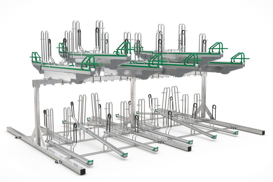 Fahrradparksystem Doppelstockparker BikeHub Premium